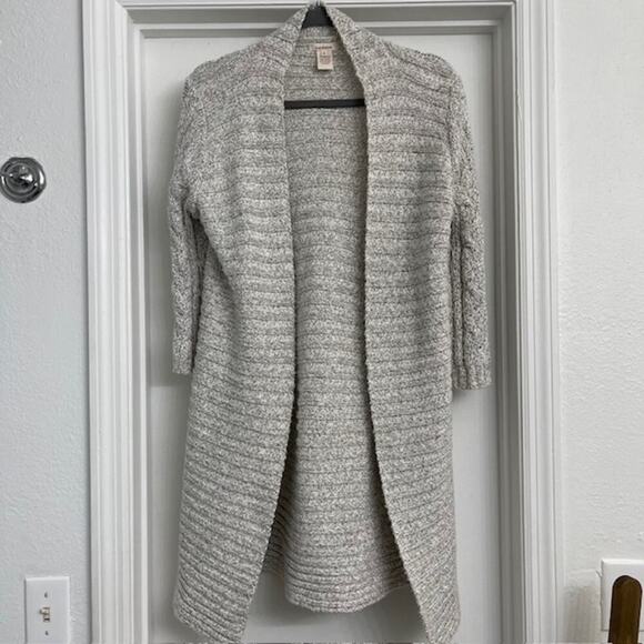 Sundance 3/4 Sleeve Long Knit Cardigan Gray Sz Small - Picture 1 of 4